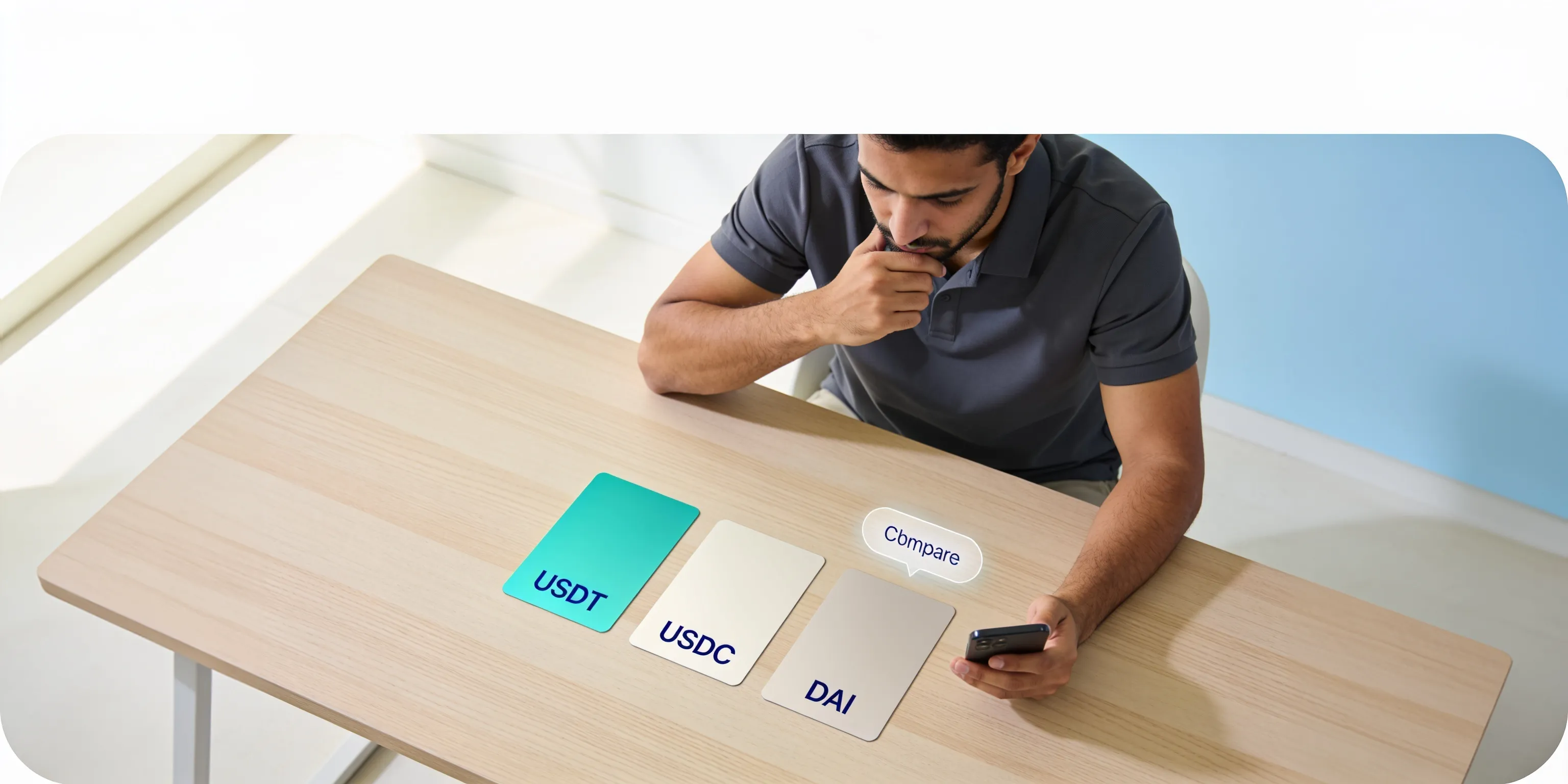 الفرق بين USDT و USDC و DAI: أيهما أكثر أمانًا؟
