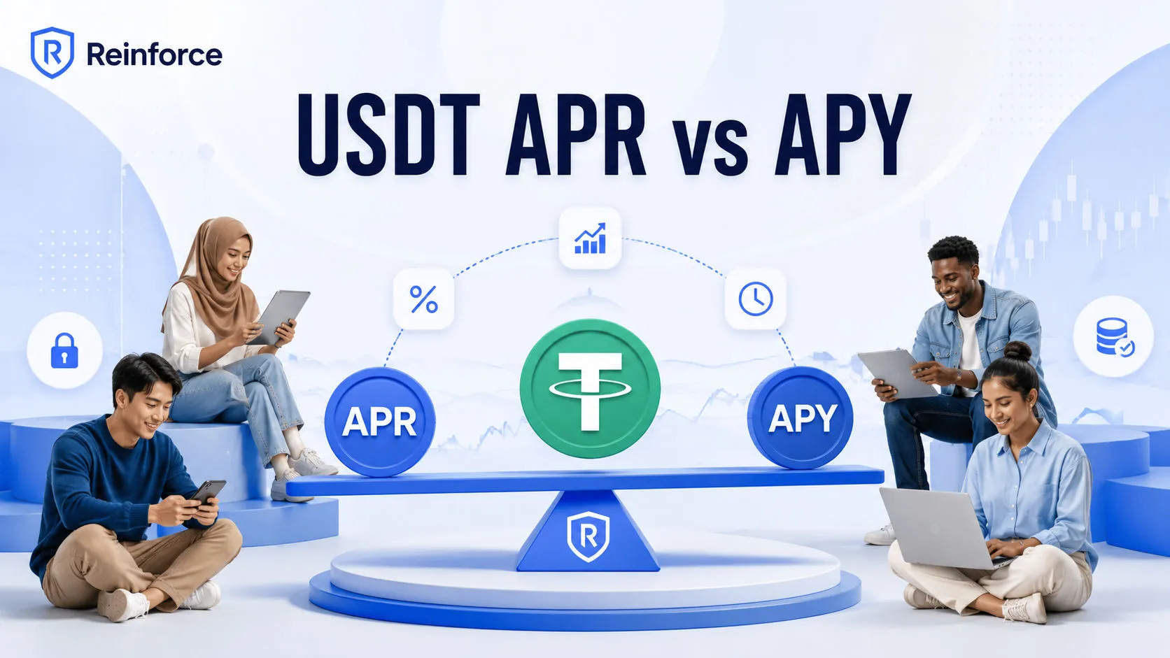 USDT APR vs APY: यील्ड सोर्स, लॉक-अप और जोखिम समझें